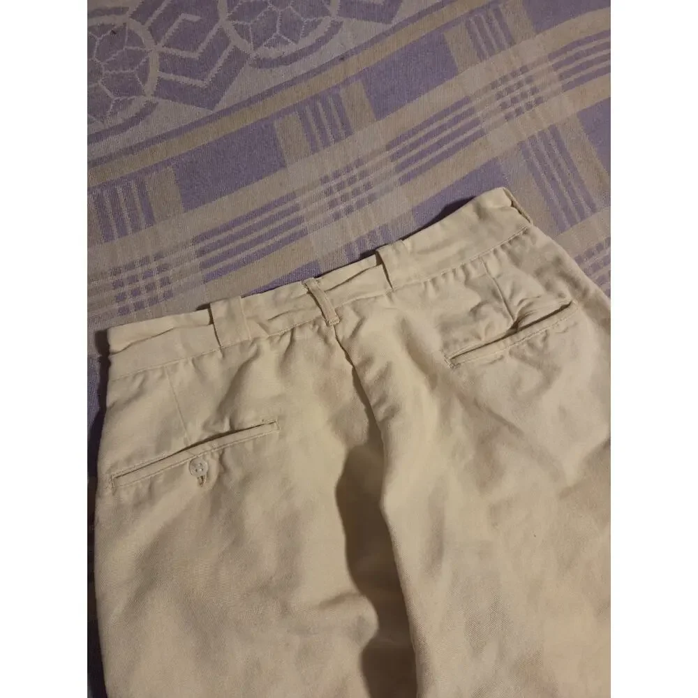 Vintage 1940s Palm Beach Gabardine Rayon Pleated Trouser Linen Pants Size 29x28